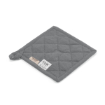 Recycled cotton kitchen pot holder with hanging loop 180 g/m² grey colour second view