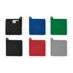 Recycled cotton kitchen pot holder with hanging loop 180 g/m²