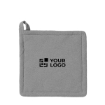 Recycled cotton kitchen pot holder with hanging loop 180 g/m² main view