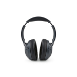Wireless headphones with active noise cancellation and AI microphone dark grey colour detail view