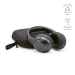 Wireless headphones with active noise cancellation and AI microphone dark grey colour