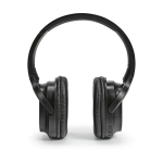 Wireless headphones with bamboo, USB-C charging and 8H battery black colour front view