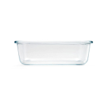 Glass and bamboo lunch box with cutlery and elastic band 800ml transparent colour detail view