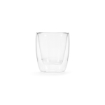 Double-walled glass borosilicate glass, 220 ml transparent colour front view
