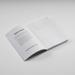 A5 notebook with flexible hemp cover and dotted pages white colour second ambient view