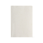 A5 notebook with flexible hemp cover and dotted pages white colour front view