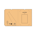 A5 notebook with flexible hemp cover and dotted pages