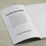 Flexible A5 notebook with cotton cover and dotted pages white colour third view