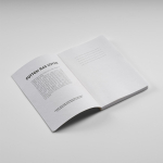 Flexible A5 notebook with cotton cover and dotted pages white colour third ambient view