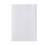 Flexible A5 notebook with cotton cover and dotted pages white colour rear view