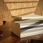 Flexible A5 notebook with cotton cover and dotted pages