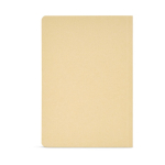 Bamboo fibre notebook with date space A5 dotted pages light brown colour rear view