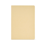 Bamboo fibre notebook with date space A5 dotted pages light brown colour front view