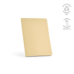 Bamboo fibre notebook with date space A5 dotted pages light brown colour