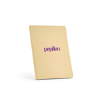 Bamboo fibre notebook with date space A5 dotted pages light brown colour