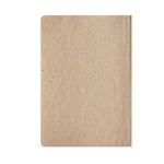 A5 notebook with flexible sugarcane cover and dotted pages yellow colour rear view