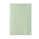 Lemongrass notebook with flexible cover and dotted pages light-green colour rear view