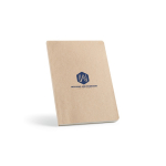 A5 notebook with banana fibre cover, date space and dotted pages champagne colour