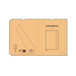 Eco notebook with wood grain effect cover, A5, plain pages
