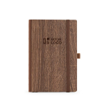 Eco notebook with wood grain effect cover, A5, plain pages main view