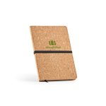 Cork notebook with elastic closure and bookmark A5 dotted pages natural colour second view