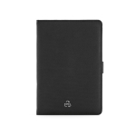 A5 blank-page notebook with eco cover and combination lock black colour rear view