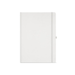 Recycled paper notebook with hard cover, A4 white colour front view