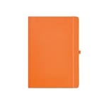 Recycled paper notebook with hard cover, A4 orange colour front view