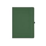 Recycled paper notebook with hard cover, A4 dark green colour front view