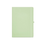Recycled paper notebook with hard cover, A4 pastel green colour front view