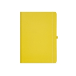 Recycled paper notebook with hard cover, A4 dark yellow colour front view