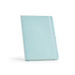 Recycled paper notebook with hard cover, A4 pastel blue colour