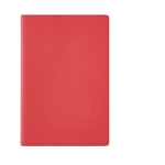 Sustainable notebook with recycled cover lined, A5 red colour front view