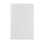 Sustainable notebook with recycled cover lined, A5 white colour front view