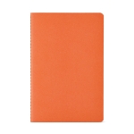 Sustainable notebook with recycled cover lined, A5 orange colour front view