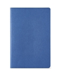 Sustainable notebook with recycled cover lined, A5 royal blue colour front view