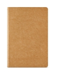 Sustainable notebook with recycled cover lined, A5 natural colour front view