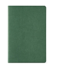 Sustainable notebook with recycled cover lined, A5 dark green colour front view