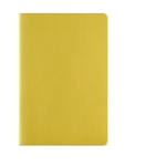 Sustainable notebook with recycled cover lined, A5 dark yellow colour front view
