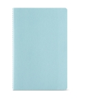 Sustainable notebook with recycled cover lined, A5 pastel blue colour front view