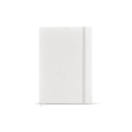 A5 hardback notebook made from recycled milk cartons with dotted pages white colour front view