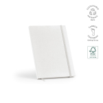 A5 hardback notebook made from recycled milk cartons with dotted pages white colour