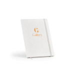 A5 hardback notebook made from recycled milk cartons with dotted pages white colour