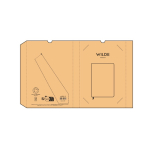 A5 hard-cover notebook in recycled faux leather with two pockets