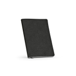 A5 notebook with flexible eco synthetic leather cover and dotted pages black colour second view
