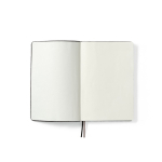 A5 notebook with flexible eco synthetic leather cover and dotted pages black colour detail view
