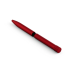 Recycled aluminium pen with magnetic push button and black ink red colour second view