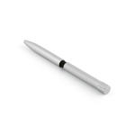 Recycled aluminium pen with magnetic push button and black ink silver colour second view