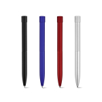 Recycled aluminium pen with magnetic push button and black ink
