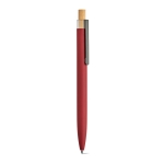 Pen made from aluminium with Dokumental® blue ink burgundy colour